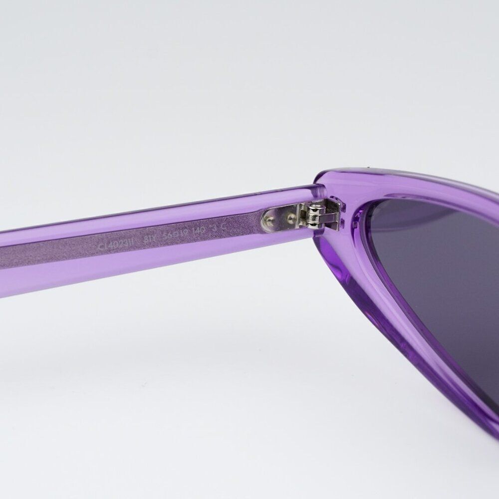 SALE! NEW Celine CL40231I 81Y Transparent Violet Geometric Women Sunglasses - Picture 10 of 12